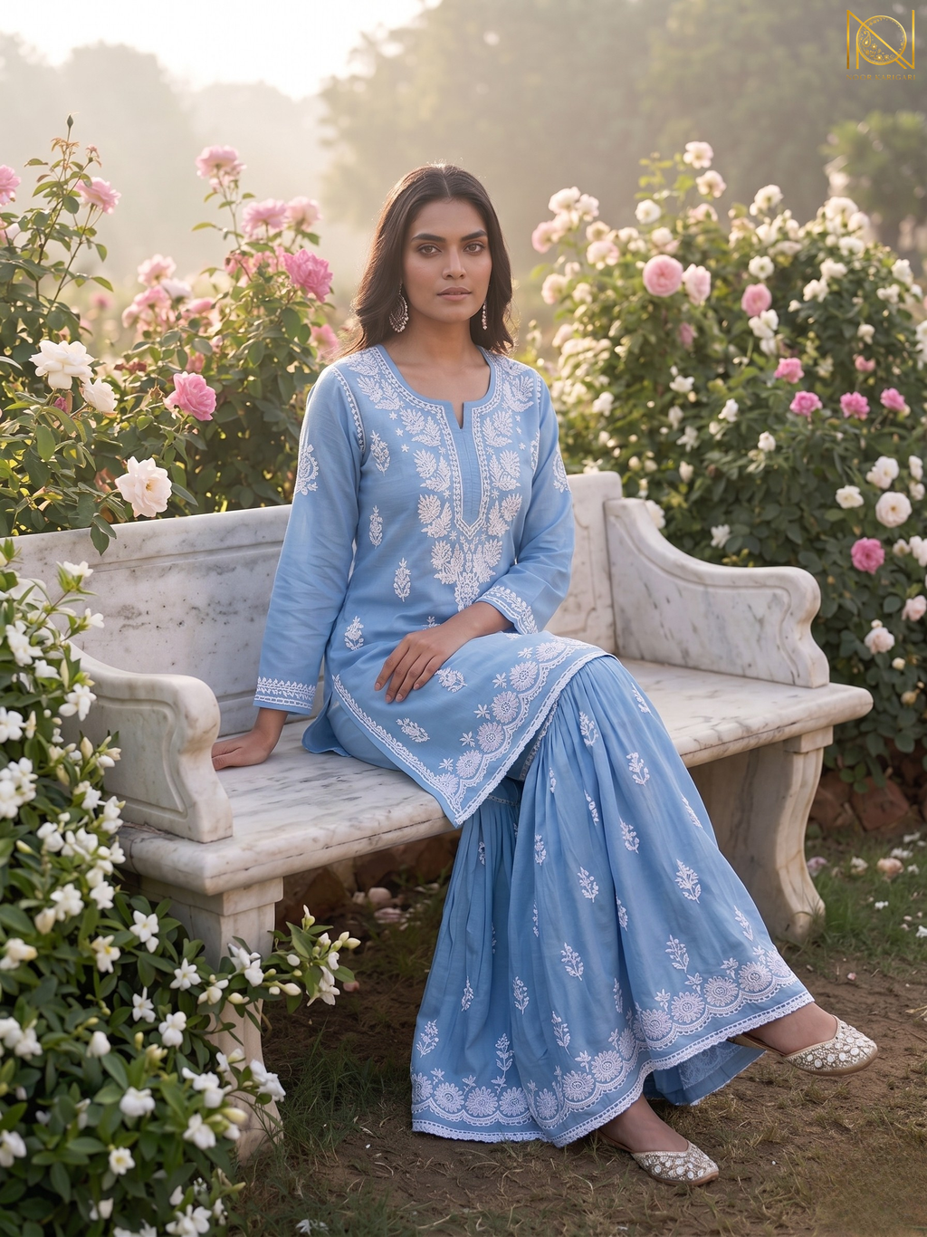 Hot Selling Powder Blue Garara Set