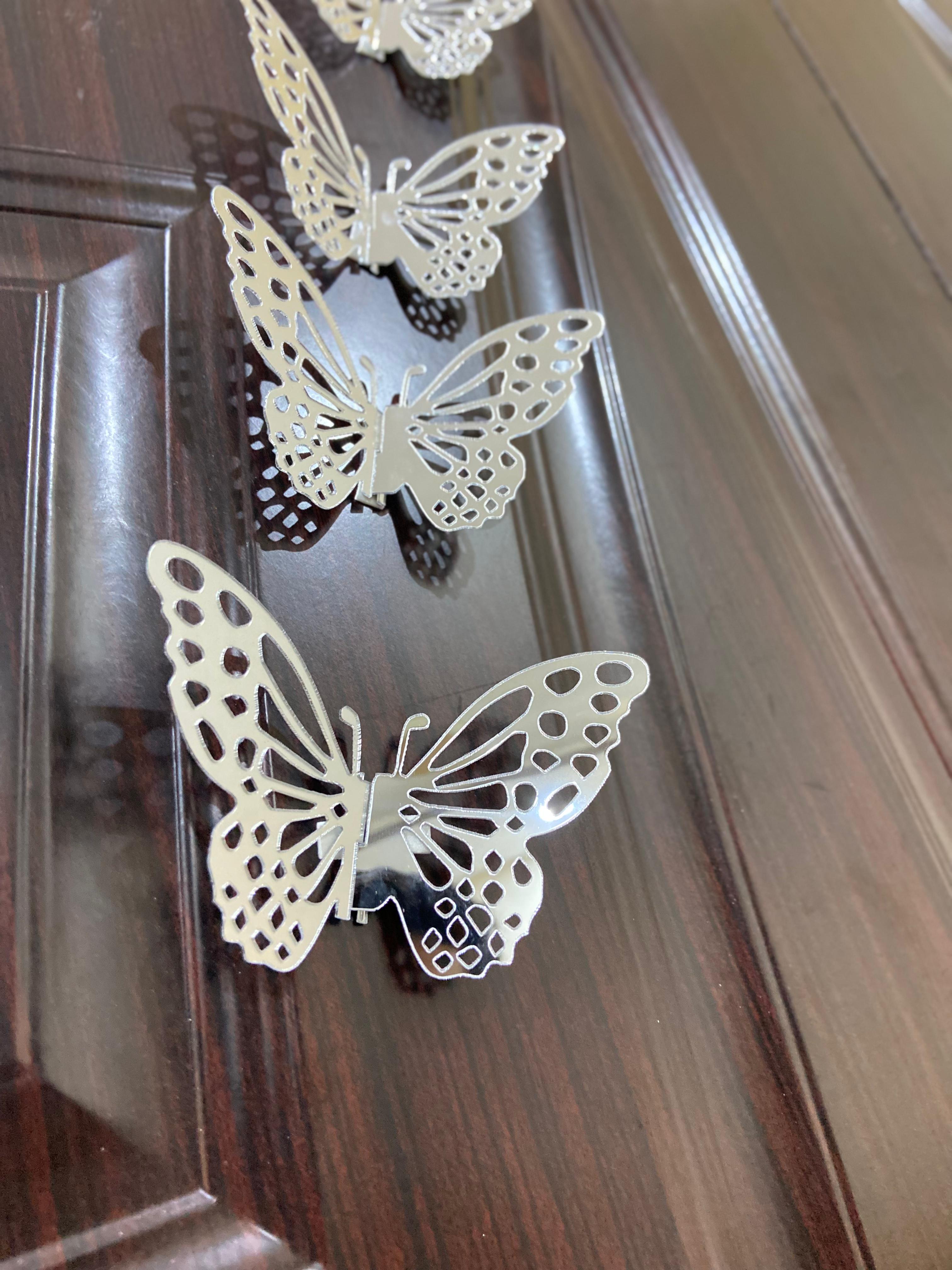 Trending DIY 3D BUTTERFLIES, WALL DECORATION ITEMS, WALL DECOR, SELF ADHESIVE, Clip Lock Butterfly - My Store