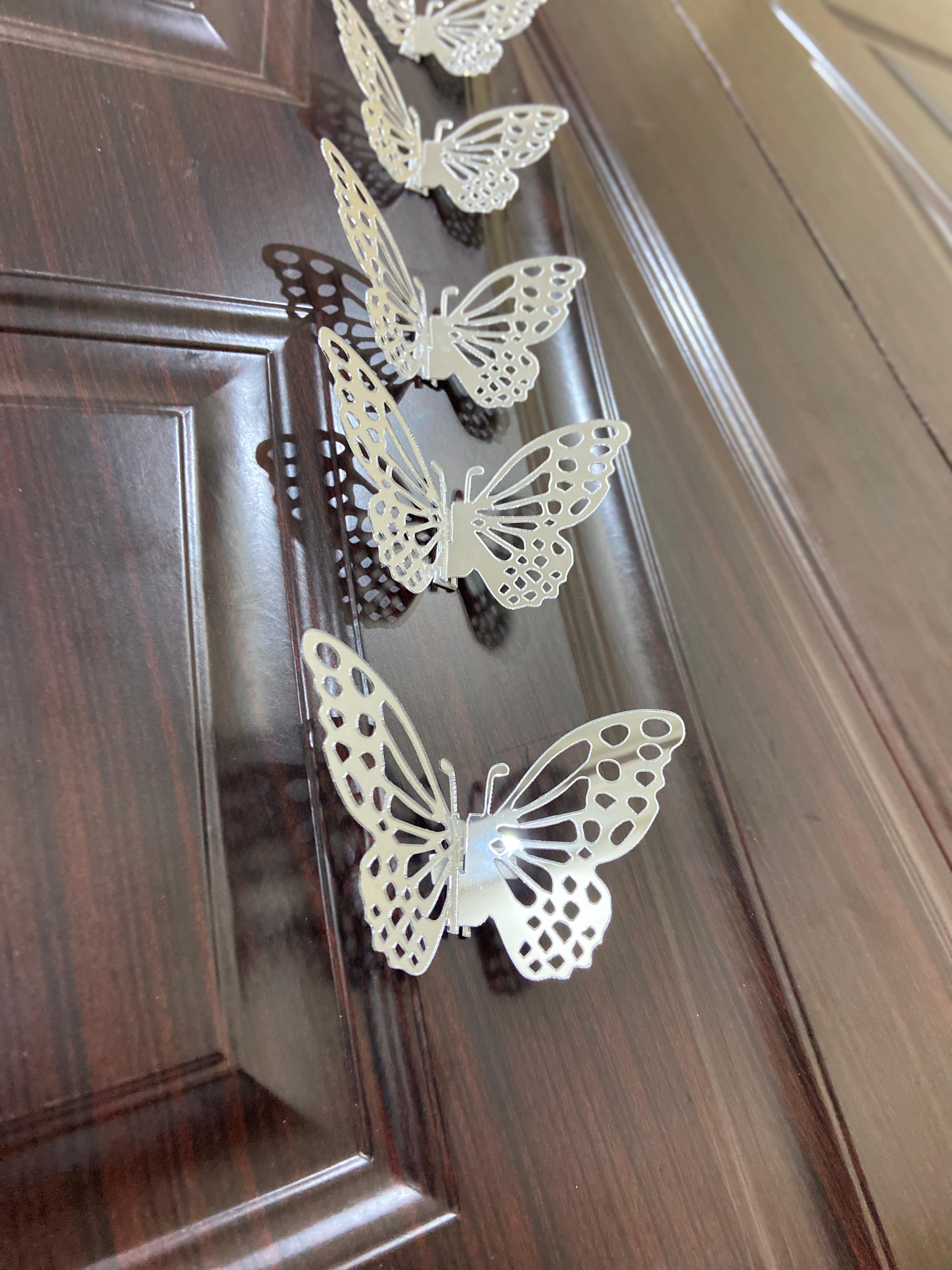 Trending DIY 3D BUTTERFLIES, WALL DECORATION ITEMS, WALL DECOR, SELF ADHESIVE, Clip Lock Butterfly - My Store