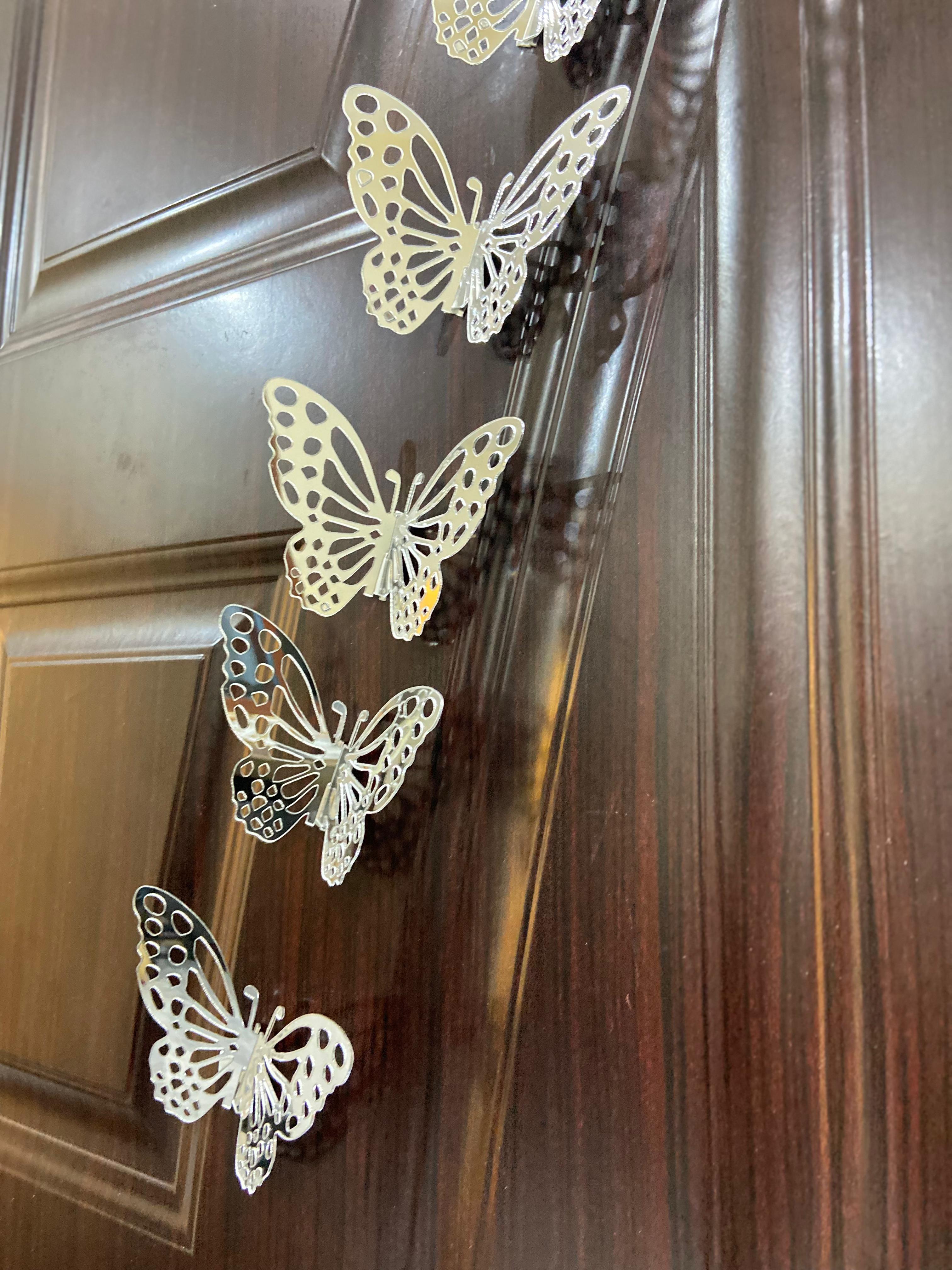 Trending DIY 3D BUTTERFLIES, WALL DECORATION ITEMS, WALL DECOR, SELF ADHESIVE, Clip Lock Butterfly - My Store